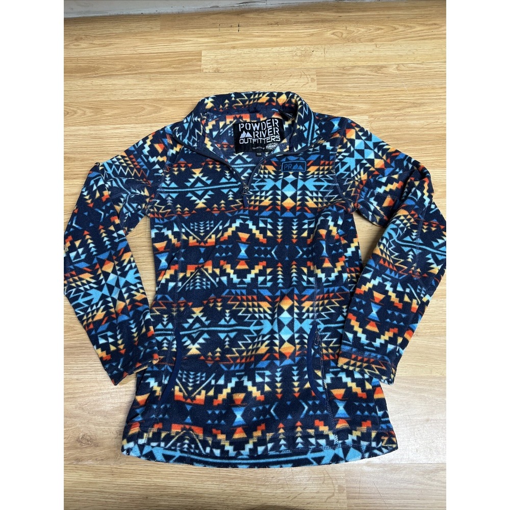 Powder‎ River Outfitters Women's Xxs Aztec 1/4 Zip Fleece